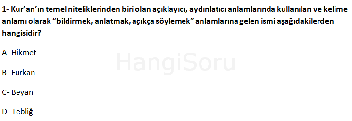 Soru 1