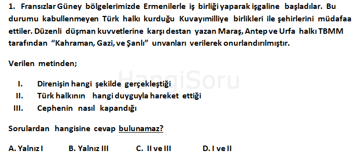 Soru 1