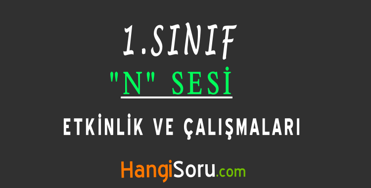 1. Sınıf N Sesi Etkinlik ve Çalışmaları