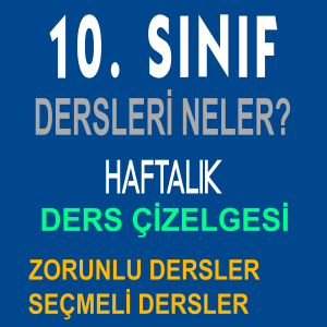 10. sınıf dersleri neler