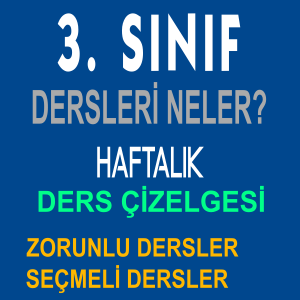 3 sinifta hangi dersler var