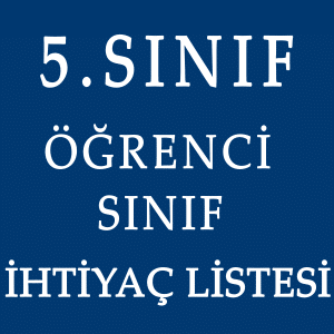 5 sinif sene basi ihtiyac listesi