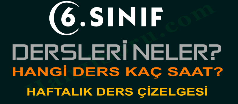 6. sınıf dersleri