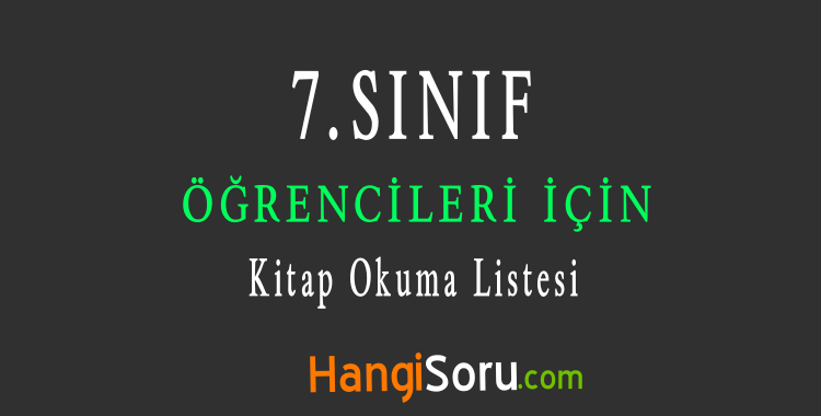 7. Sınıf Kitap Okuma Listesi