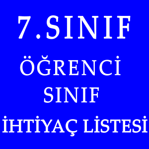 7 sinif okul ihtiyaç listesi