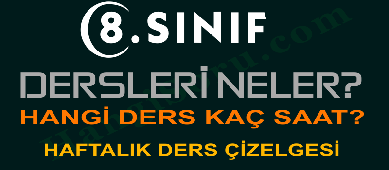 8. sınıf dersleri