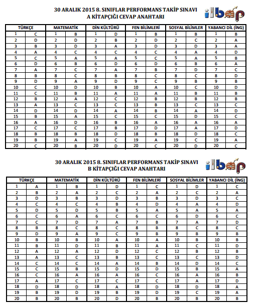 8. sınıf pts cevapları