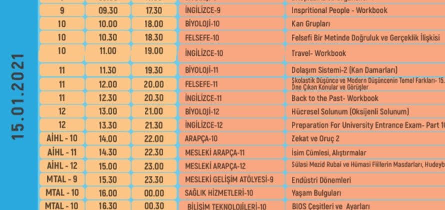 eba tv 15 ocak lise