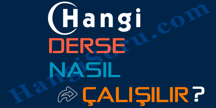 hangi derse nasil calisilir