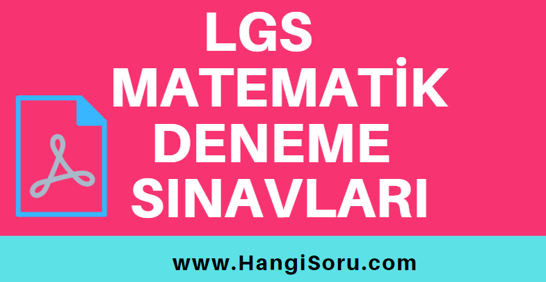 lgs matematik deneme sınavı pdf