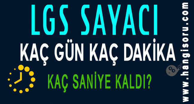 LGS ne zaman - lgs sayacı