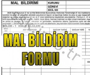 Tesis bildirim formu doldurulmuş örneği