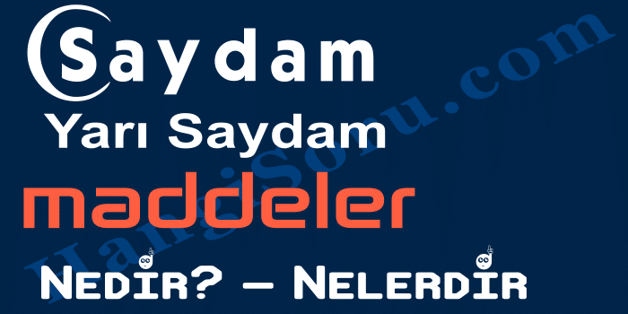 saydam madde nedir ornekler