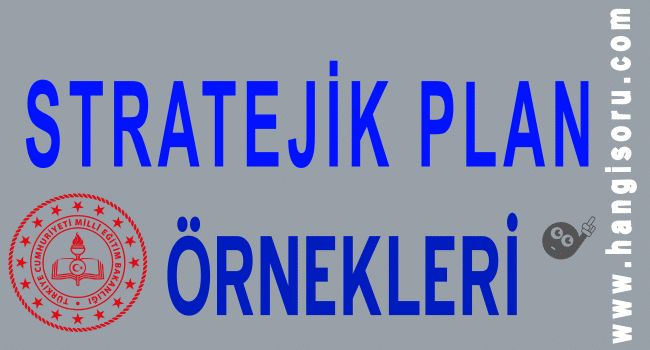 Stratejik plan örneği Stratejik plan örneği