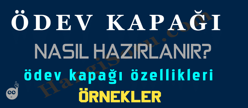 tez ve odev kapagi nasil hazirlanir