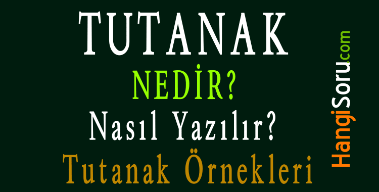 tutanak nedir nasil yazilir ornekleri